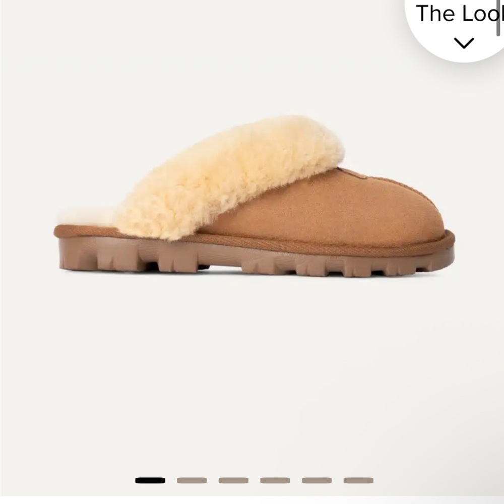 UGG Tan Lambskin Slippers